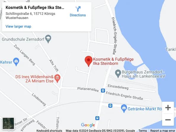 Kosmetikstudio auf der Karte